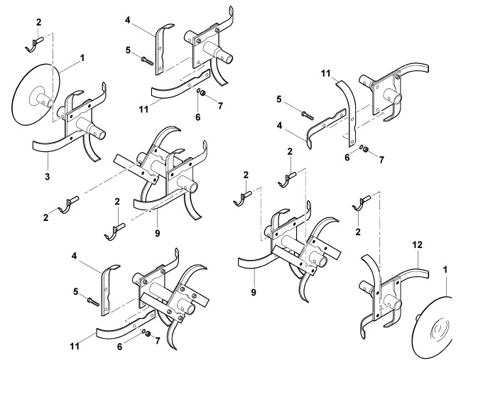 62277103106 CUTIT DREAPTA STIHL DE SEPARARE COMPLET CU SURUBURI VH 540 (POZITIA 11)